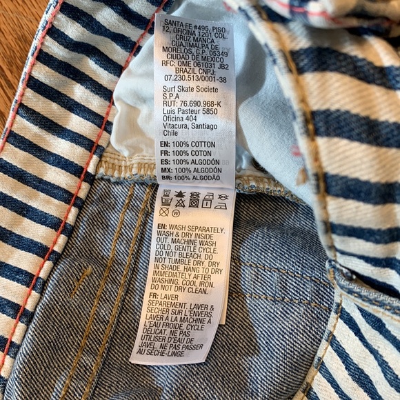 Roxy Blue & White Striped Shorts - Picture 7 of 9